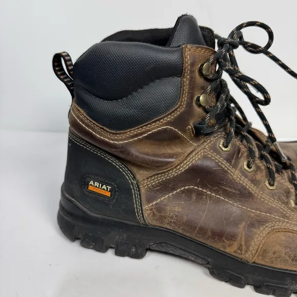 Ariat Work Treadfast Brown Leather Lace up Work Boots