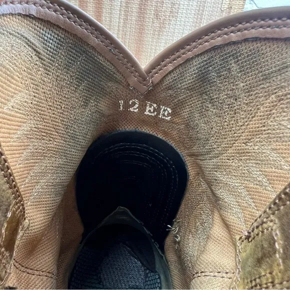 Ariat WorkHog Work Boots Mens 12EE Brown Cowboy Pull On Round Toe Ranch
