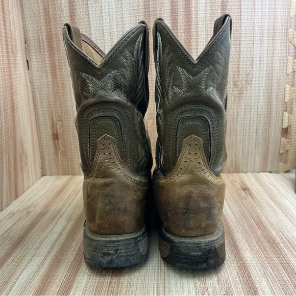 Ariat WorkHog Work Boots Mens 12EE Brown Cowboy Pull On Round Toe Ranch