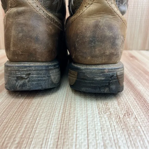 Ariat WorkHog Work Boots Mens 12EE Brown Cowboy Pull On Round Toe Ranch