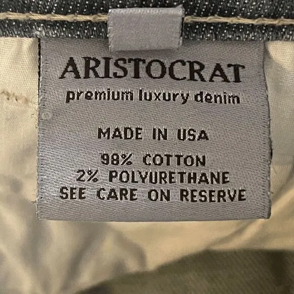Aristocrat Premium Luxury Denim Jeans Bootcut Medium Wash Made in USA Size 27