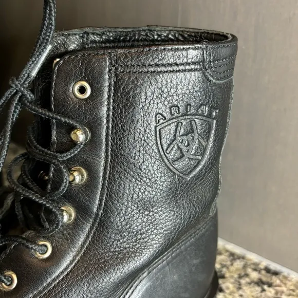 Arita Competitor II Black Deertan Roper Heel Boots Size 7 1/2