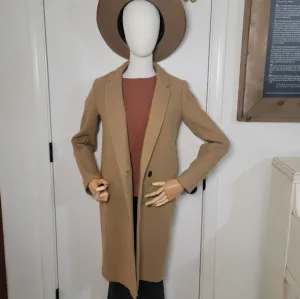 Aritzia Babaton Stedman Wool Blend Coat Brown Size XXS