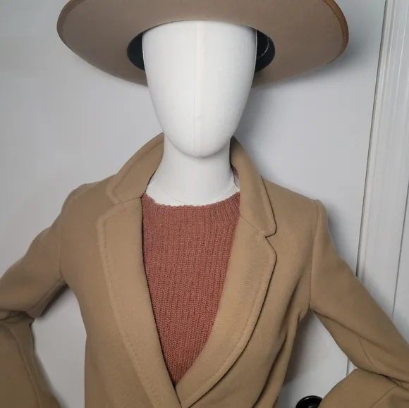 Aritzia Babaton Stedman Wool Blend Coat Brown Size XXS