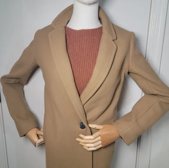 Aritzia Babaton Stedman Wool Blend Coat Brown Size XXS
