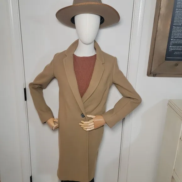 Aritzia Babaton Stedman Wool Blend Coat Brown Size XXS