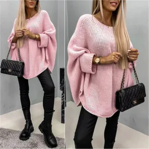 Aspen Batwing Knit Sweater - Pink
