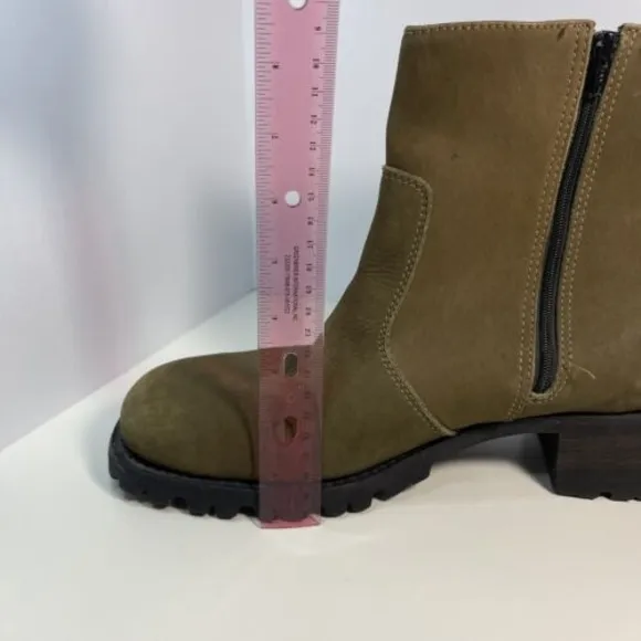 Authentic Durango Boots 7 Olive Green Lug Zipper Mens Size 12 D Work Boots