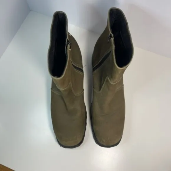 Authentic Durango Boots 7 Olive Green Lug Zipper Mens Size 12 D Work Boots