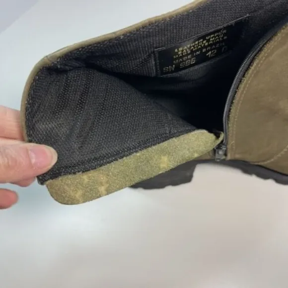 Authentic Durango Boots 7 Olive Green Lug Zipper Mens Size 12 D Work Boots