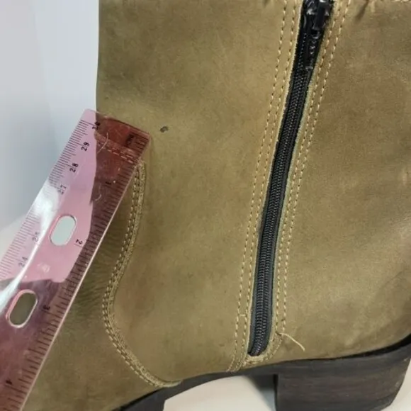Authentic Durango Boots 7 Olive Green Lug Zipper Mens Size 12 D Work Boots