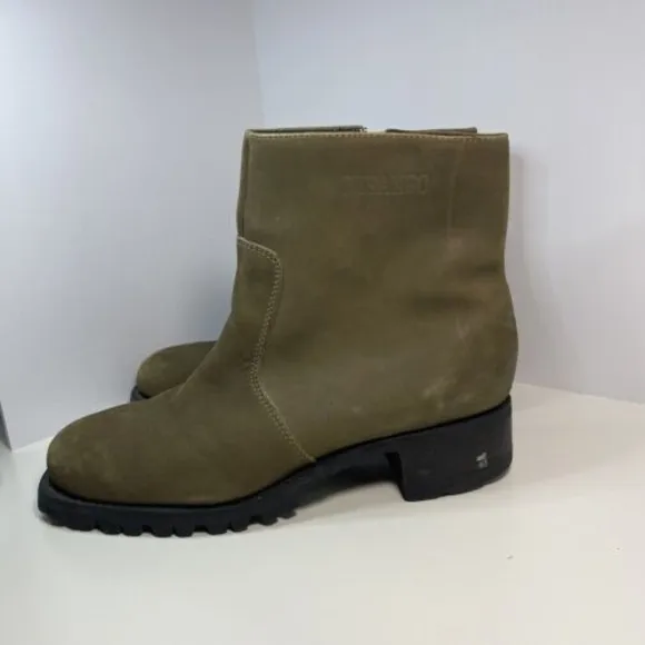 Authentic Durango Boots 7 Olive Green Lug Zipper Mens Size 12 D Work Boots