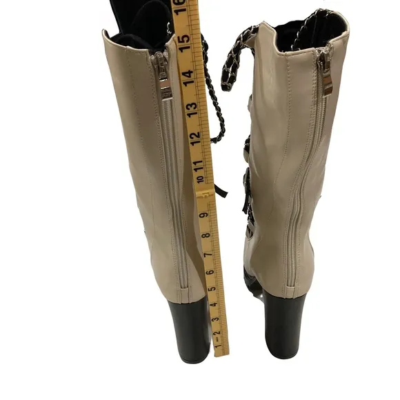Azalea Wang Black &amp; Bone Can’t Touch This Chunky Boots Size 7.5