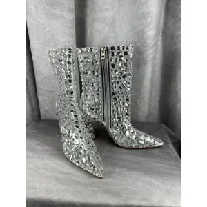 Azalea Wang Rhinestone Bootie Size 7