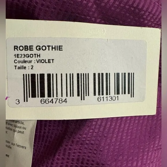 BA&amp;SH NWT GOTHIE DRESS IN VIOLET SIZE M