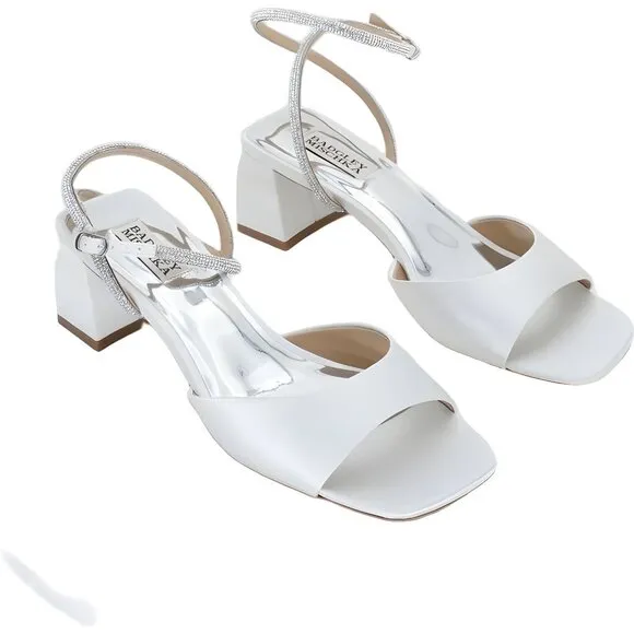 Badgley Mischka Heeled Sandal in Soft White for Women - Size 9