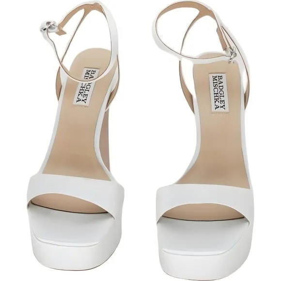 Badgley Mischka Women's Caia Sandals in Elegant White, Size 6.5