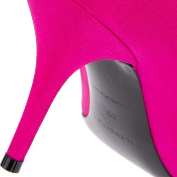 Balenciaga Knife Boots in Fluo Pink