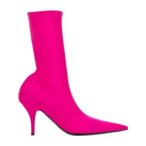 Balenciaga Knife Boots in Fluo Pink