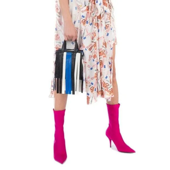 Balenciaga Knife Boots in Fluo Pink