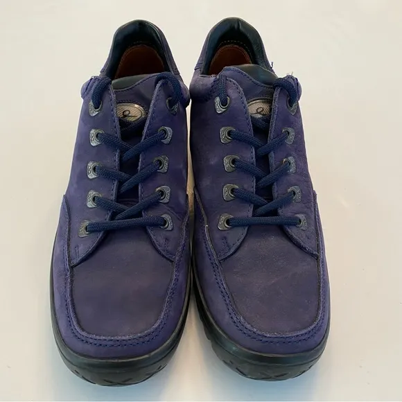 Bally Soho Leather Suede Purple Lace Up Sneaker Shoe Low Top Boot Size 6 Tread