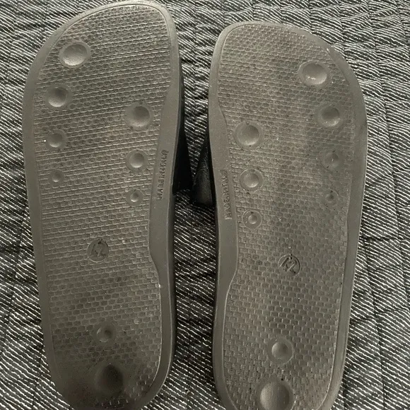 Balmain Black Sandals with White Logo