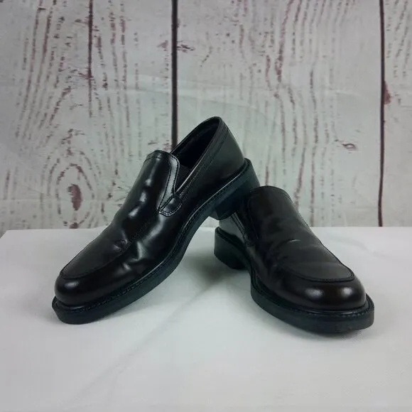 Bass &quot;Gavin&quot; Men's Italian Made Brown Leather Slip On Casual Dress Shoes…