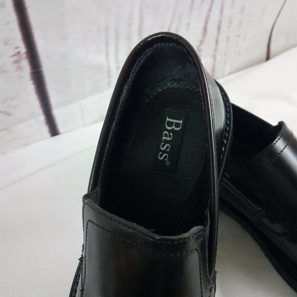 Bass &quot;Gavin&quot; Men's Italian Made Brown Leather Slip On Casual Dress Shoes…