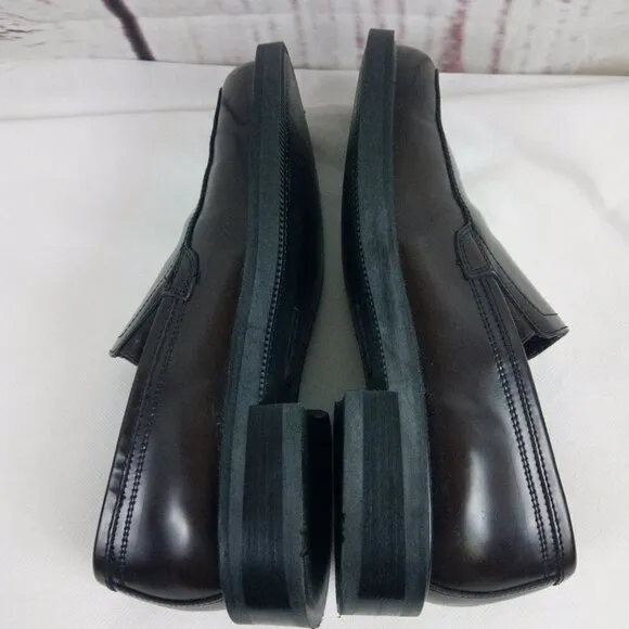 Bass &quot;Gavin&quot; Men's Italian Made Brown Leather Slip On Casual Dress Shoes…