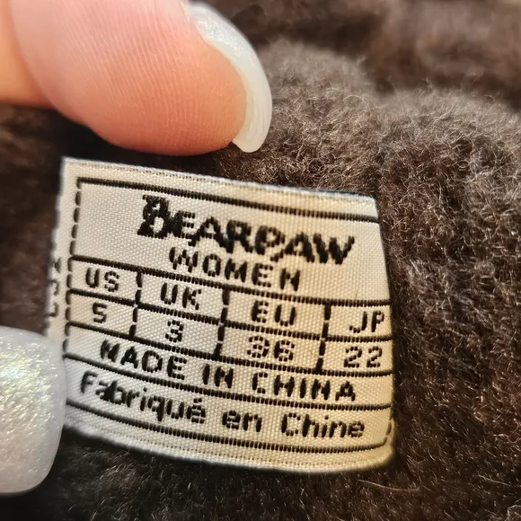 BearPaw Bridget 3.25&quot; heel faux fur boots size 5