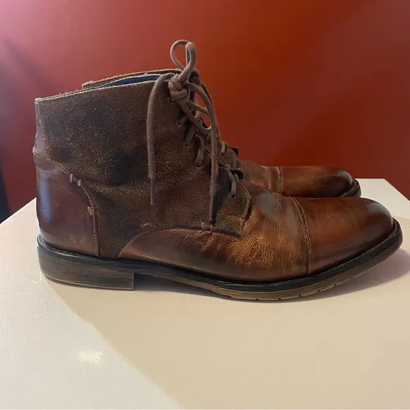 Bed Stu Men’s Dreck Brown Leather &amp; Suede Lace Up Casual Outdoor Boot