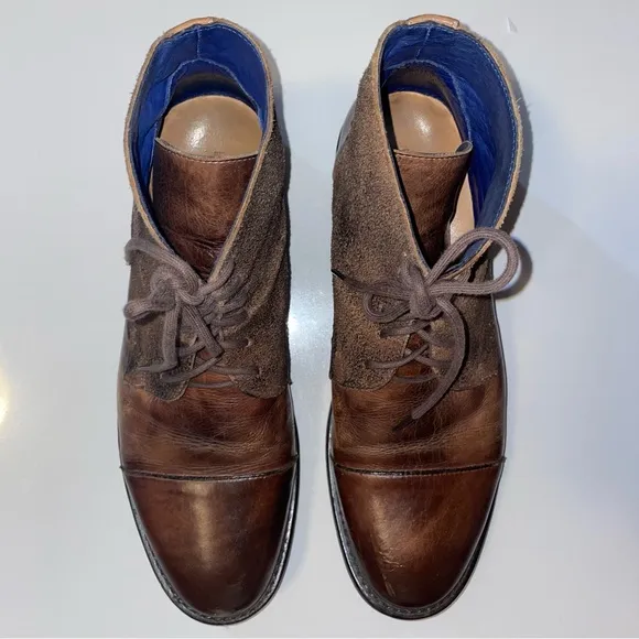 Bed Stu Men’s Dreck Brown Leather &amp; Suede Lace Up Casual Outdoor Boot
