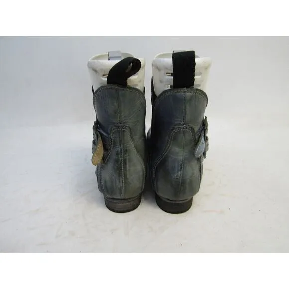 BED STU Womens Size 7 M Blue Leather Chelsea Buckles Ankle Fashion Boots Bootie