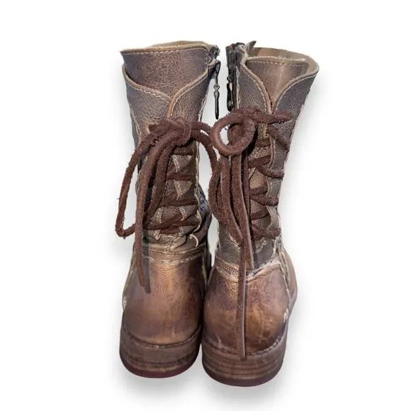 BedStu Cobbler Cheshire S Perf Leather Boots Brown Women's 9.5