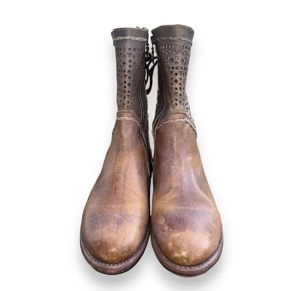 BedStu Cobbler Cheshire S Perf Leather Boots Brown Women's 9.5