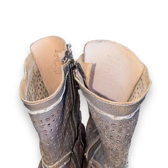 BedStu Cobbler Cheshire S Perf Leather Boots Brown Women's 9.5