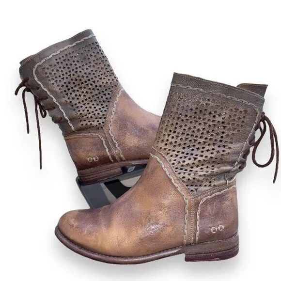 BedStu Cobbler Cheshire S Perf Leather Boots Brown Women's 9.5
