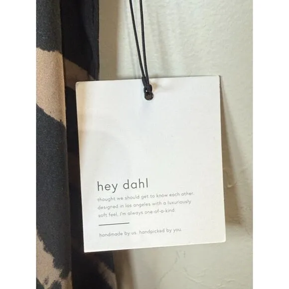 Bella Dahl Women's Size Small Gold Black Maxi Bias Slip Dress NWT