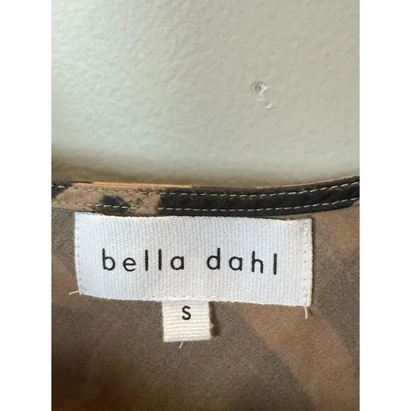 Bella Dahl Women's Size Small Gold Black Maxi Bias Slip Dress NWT