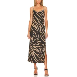 Bella Dahl Women's Size Small Gold Black Maxi Bias Slip Dress NWT