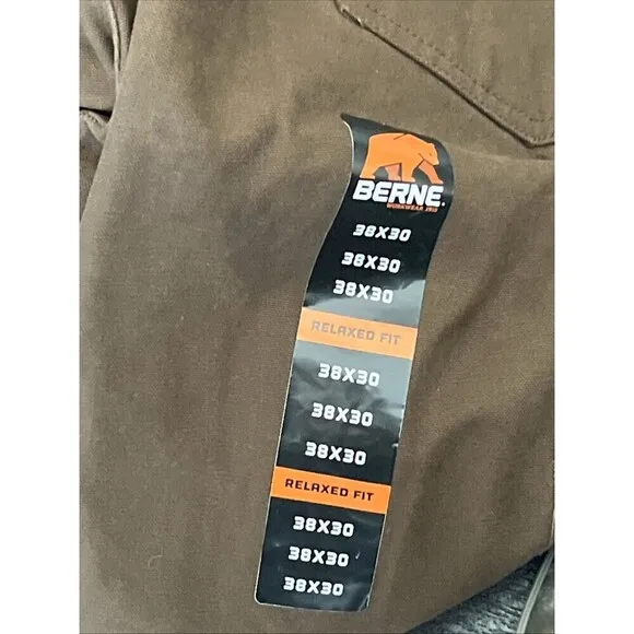 Berne Pants Washed Duck Carpenter Pant Relaxed Fit  Utility pockets 38x30 New