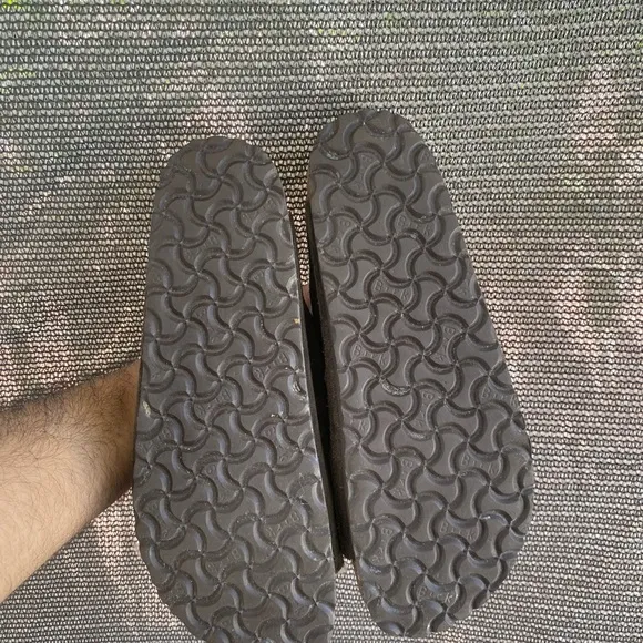 Birkenstock Arizona Genuine Shearling Lined Slide Sandals