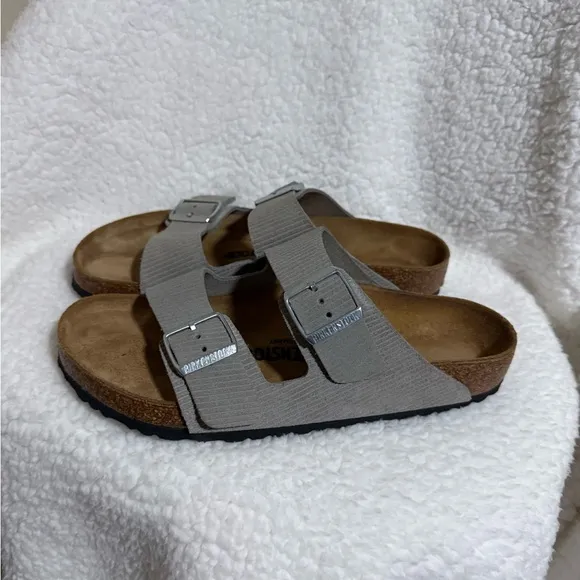 Birkenstock Arizona Suede Embossed Sandals, Size 42 (11 US)