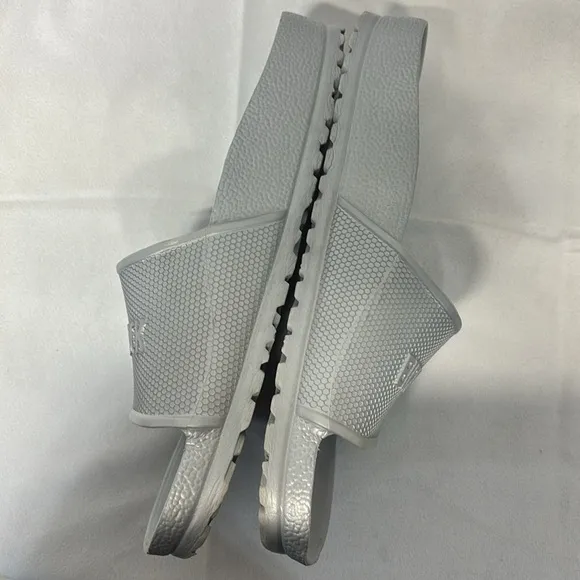 Birkenstock Barbados silver EVA rubber beach slide on sandal shoes 39