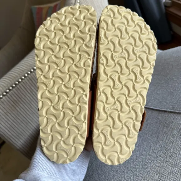 Birkenstock Big Buckle Sandals with Gold Buckle