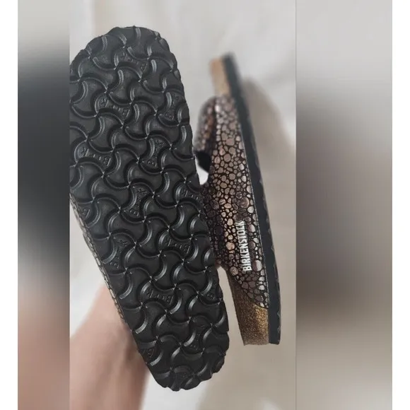 Birkenstock Birko Flor ARIZONA Metallic Stones Black nwt size 7