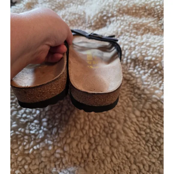 Birkenstock Granada Pewter Gray Double Straps Slide Sandals EU 41 L 10 M 8