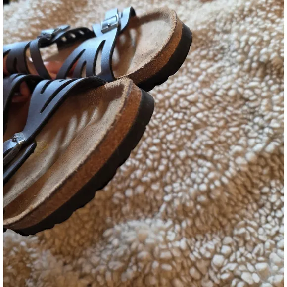 Birkenstock Granada Pewter Gray Double Straps Slide Sandals EU 41 L 10 M 8