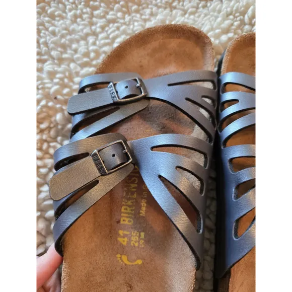 Birkenstock Granada Pewter Gray Double Straps Slide Sandals EU 41 L 10 M 8