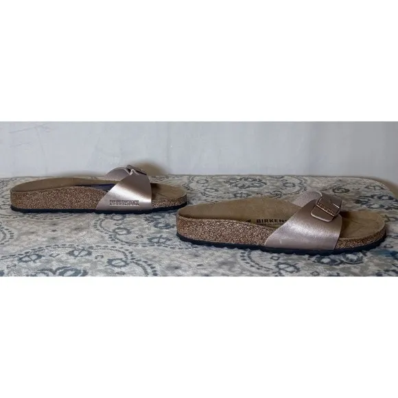 Birkenstock Madrid Birko- Flor Women's Sandals Cooper Size 37 US 6 Single Buckle